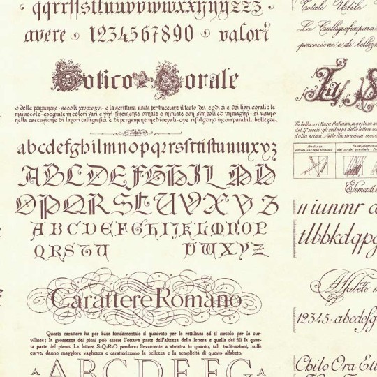 Calligraphy Script Print Italian Paper ~ Leonardo Communication